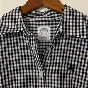 Brooks Brothers Navy and White Gingham Women’s Shirt